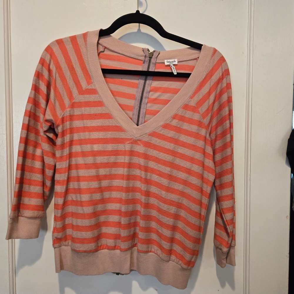Splendid 3/4 Sleeve Striped Blouse - Size Medium